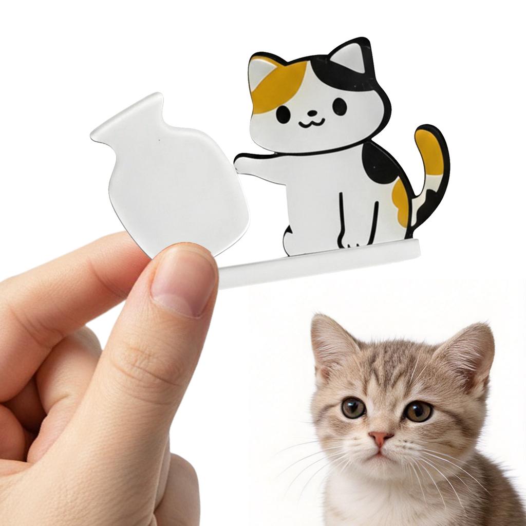1-10PCS New Cat Pushing Vase Magnets Home Decor Fridge Magnet Cat Whisker Collection Memorial Box Home Office Decor For Gift