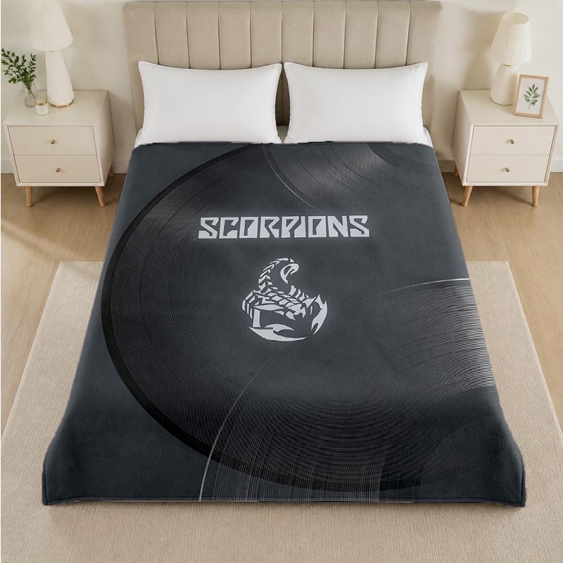 Scorpions Print Flannel Blanket Cozy Lightweight Plush Throw Blanket For Bed Sofa Household Use