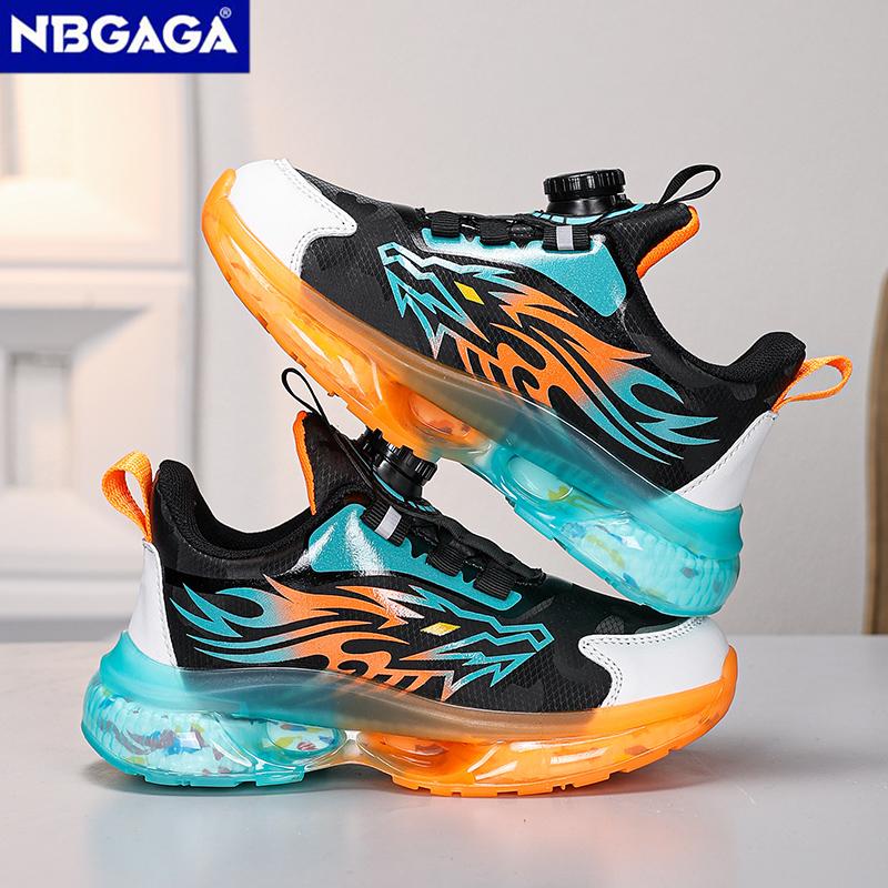 Легкая зимняя детская спортивная обувь с поворотной пряжкой для мальчиков, повседневные кожаные кроссовки для бега, детская теннисная обувь для активного отдыха, нескользящая