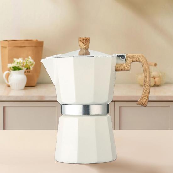 Кофеварка Moka Pot Espresso, простая в очистке, кофеварка для плиты, алюминиевый итальянский дизайн, кубинская кофеварка для насыщенного вкуса