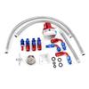 Universal Adjustable Fuel Pressure Regulator Kit Oil 160psi Gauge AN 6 Fitting End (Red+Blue)