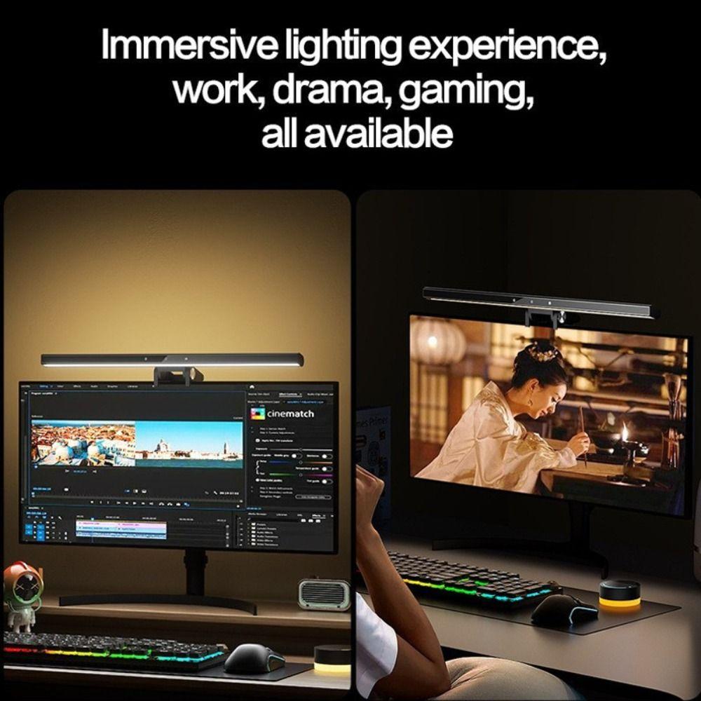 Touch Control Screen Hanging Lamp RGB Atmosphere RGB LED Lighting Monitor Light Bar Gaming Setup