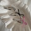 Thin rope bow personalized silver fabric bow large intestine circle love hair rope leather hair accessories new hair loop