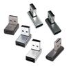 Женский USB C-Link для входа со стороны USB-A, Алюминиевый уголок 90 градусов для ноутбуков, Для настольной зарядки, Источников питания и док-станций