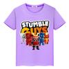 Stumble Guys T Shirt for Kids Boy 10years Print 100%Cotton Summer Pride Tshirt 2024 Short Sleeve Tops Y2k One Piece Girl Clothes
