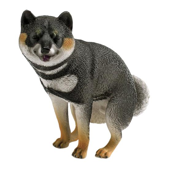 Имитация модели собаки ПВХ Спящий Какающий Мопс Сиба Фигурка Статуэтка Скульптура Украшение для дома офиса рабочего стола Детская образовательная игрушка-животное