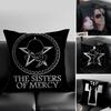 Бренд Готический The S-Sisters Of M-Mercy Наволочка Чехол для Подушки Мягкая Кожевенная Ткань Комфорт и Скрытая Молния
