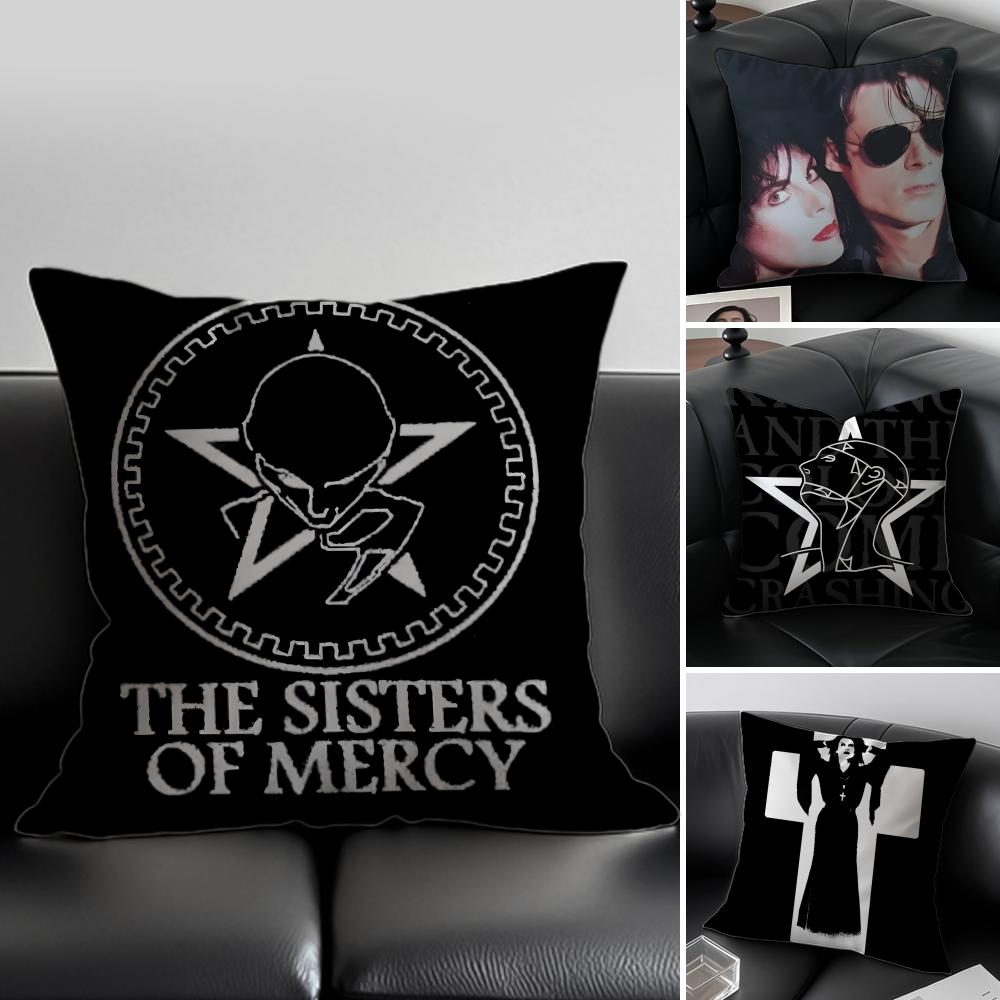 Бренд Готический The S-Sisters Of M-Mercy Наволочка Чехол для Подушки Мягкая Кожевенная Ткань Комфорт и Скрытая Молния