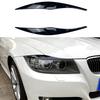 ABS глянцево-черные фары-брови для BMW 3 серии E90 E91 2005 2006 2007 2008 2009 2010 2011 седан / наклейки для универсалов
