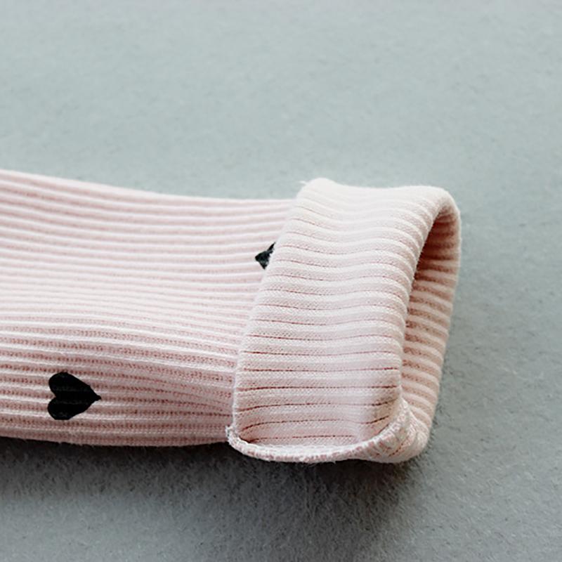 Детская одежда в форме сердца с мультяшным принтом для девочек, однотонная футболка с длинными рукавами, топы