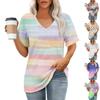 Womens T Shirts V-Neck Short Sleeve Summer Tops Casual Basic Tees Trendy
