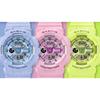 Casio Женские часы Baby-G, смола, 100 м водостойкость, аналоговые, ударопрочные, кварцевые, BA-110YK-2A