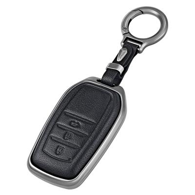 [OFFCURVE] Чехол для ключей TOYOTA из цинкового сплава + натуральная кожа для автомобиля