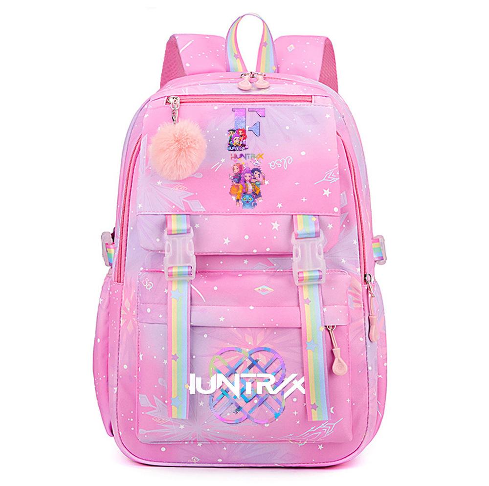 Аниме Милый K-Pop Истребители Демонов Принтованный Рюкзак для Подростка Студента Девушки Мальчика Рюкзак Сумка Книжная Сумка Большая Вместимость Дорожная Сумка Mochila