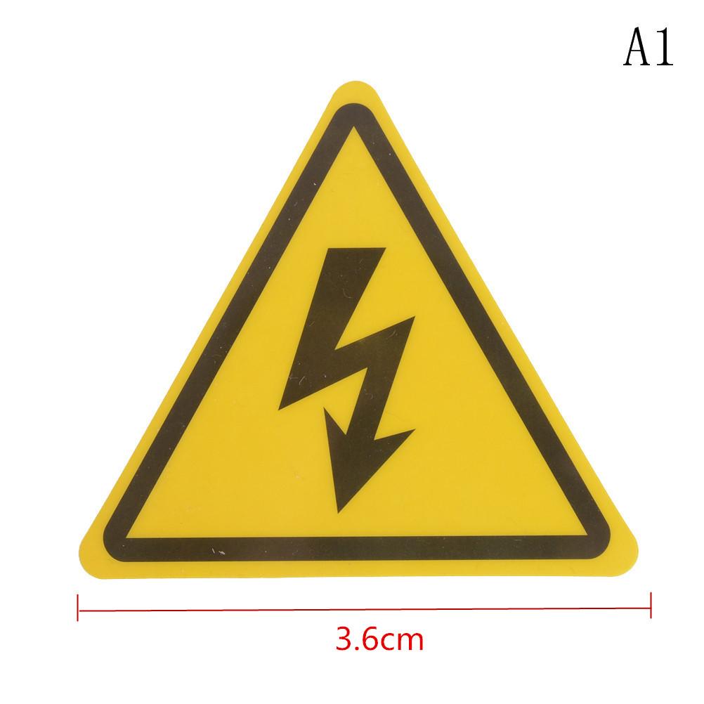 2PCS 3.6cm,5cm,8cm,10cm,15cm PVC Danger High Voltage Electric Warning Safety Label Sign Decal Sticker