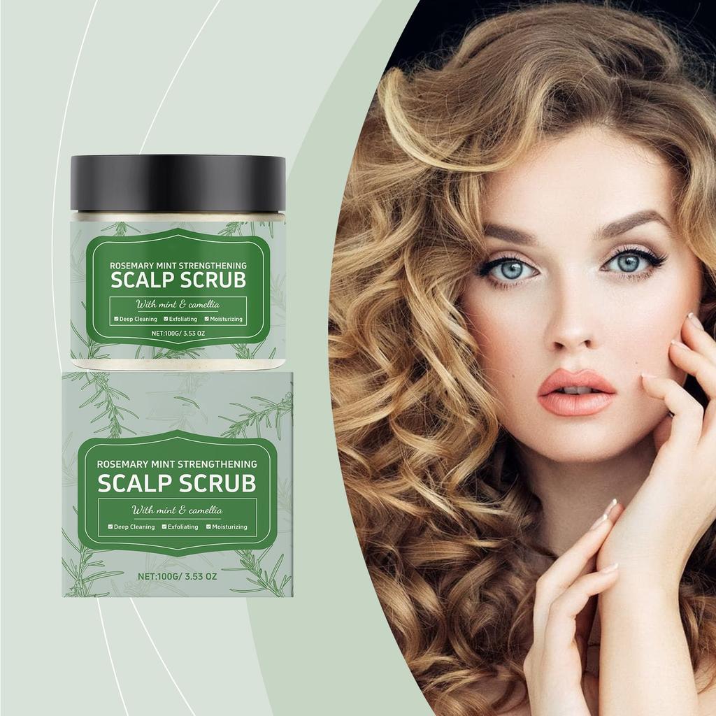 Gentle Exfoliating Scrub For Scalp Cleansing And Hair Root Care With Sea And Mint For Refreshing Nourishment