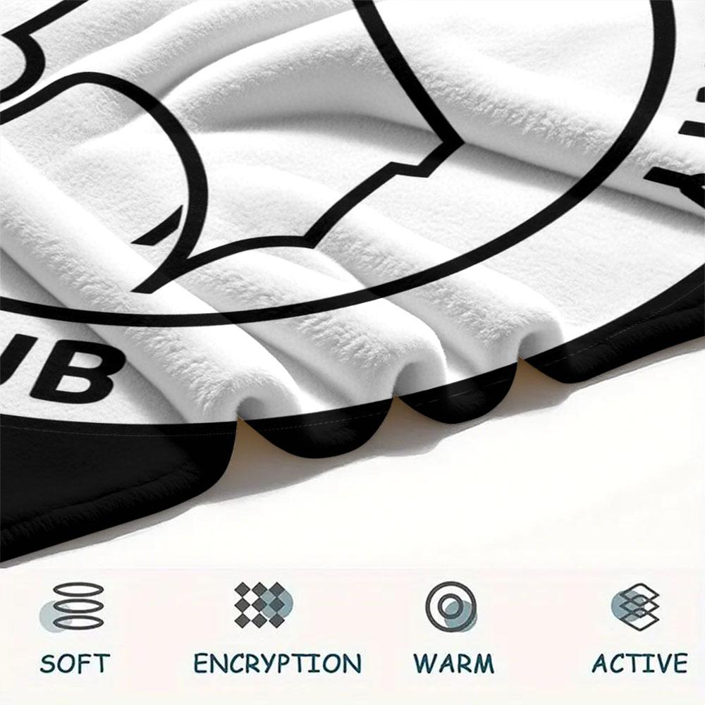 Фланелевое одеяло с принтом логотипа Derby County FC, мягкий плед для спальни и дивана, моющееся, сувениры для футбольных фанатов, отличный подарок.