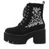 Fashion AIYUQI 2025 New Women's Ankle Boots Lace-up Thick-soled Short Boots for Women Large-size Embroidered Winter Female Shoes