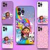 G-Gabbys Dollhouse Милый чехол для телефона для iPhone 16,15,14,13,12,11 Plus,Pro Max,XS,X,XR,SE,Mini,8,7,Мягкий силиконовый черный чехол