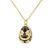 Floral Easter Egg Pendant Bohemia Style Necklace Pendant Multicolor Colorful Enamel Pendant  Women
