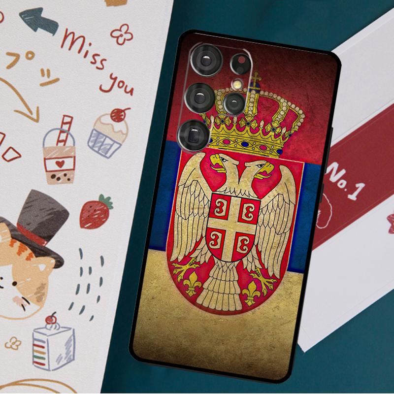Крутой чехол с флагом Сербии для Samsung Galaxy S23 S20 FE S21 FE S22 Ultra Note 20 S8 S9 S10 Note 10 Plus задняя крышка