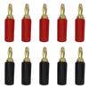 TVETE Banana Solderable Brass Gold Plated Banana Plugs 25mm Pure Copper Gold Plated Banana Male Banana Speaker Connector for Audio Speaker Cables