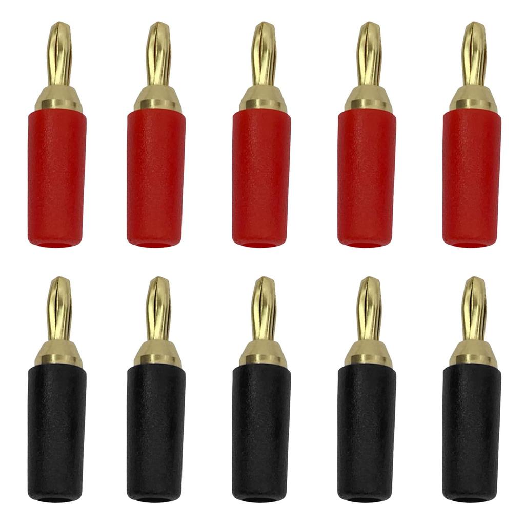 TVETE Banana Solderable Brass Gold Plated Banana Plugs 25mm Pure Copper Gold Plated Banana Male Banana Speaker Connector for Audio Speaker Cables