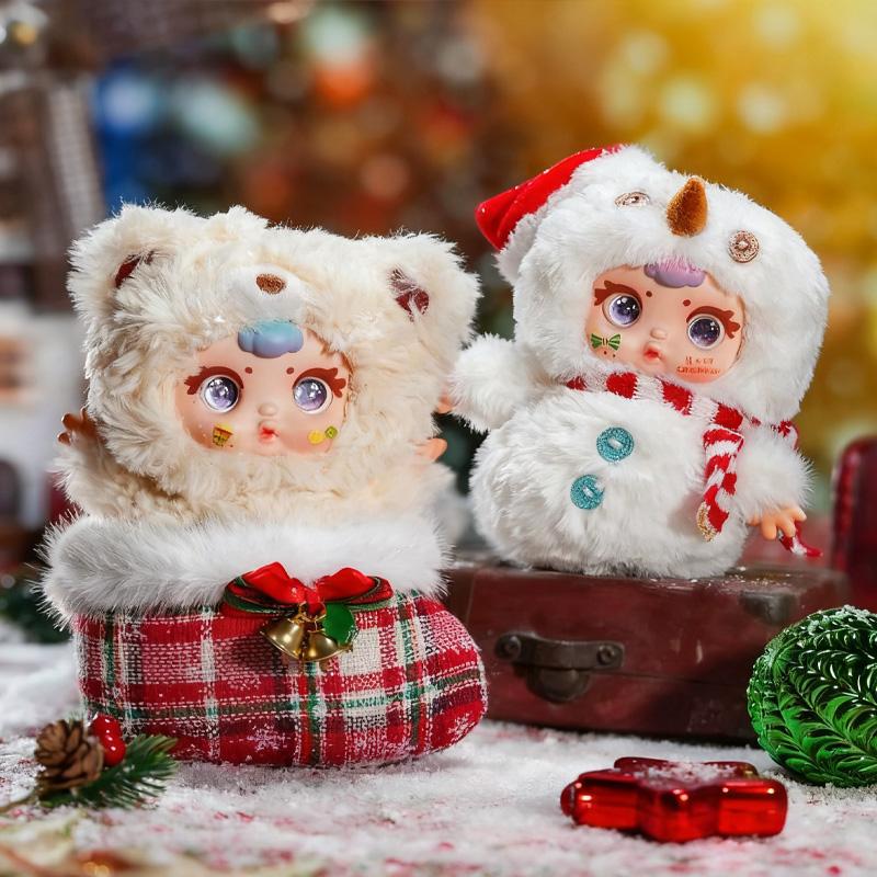 Новая серия Mm Milk Cand Рождественская серия Mystery Blind Box Кавайные подвески для сумки Милые настольные украшения Плюшевые виниловые куклы Рождественские подарки