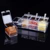 Transparent Spice Box, Set Of 4 Spice Storage Containers, Spice Jars With Spoon