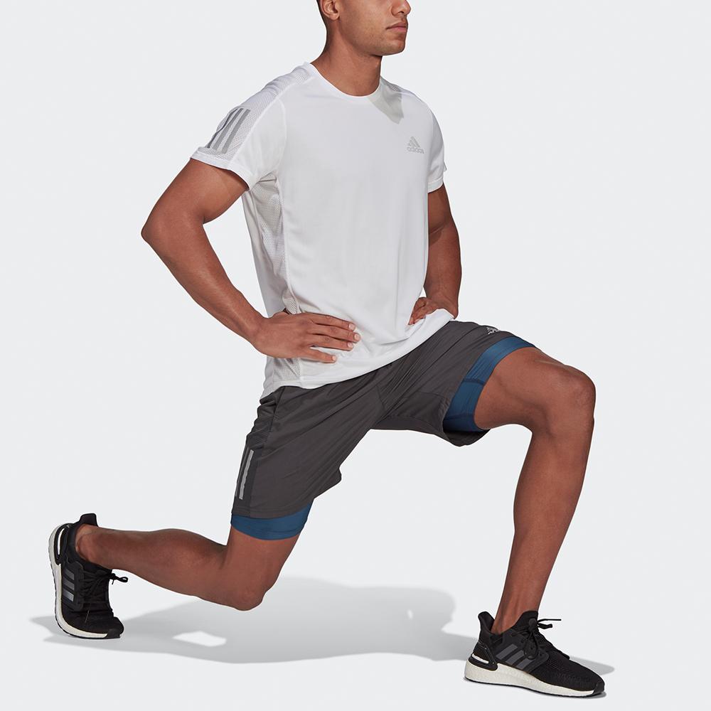 adidas Футболка Own The Run со светоотражающими полосками и круглым вырезом, с коротким рукавом, мужская, белая GJ9963