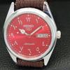 JAPAN VINTAGE REFURBISHED SEIKO 5 AUTOMATIC 6309A MENS RED DIAL WATCH a441267-4 Sk-a441267
