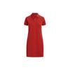 Polo Cotton Mesh Polo Dress Women Dresses Red WMPODRSNFA20227-600