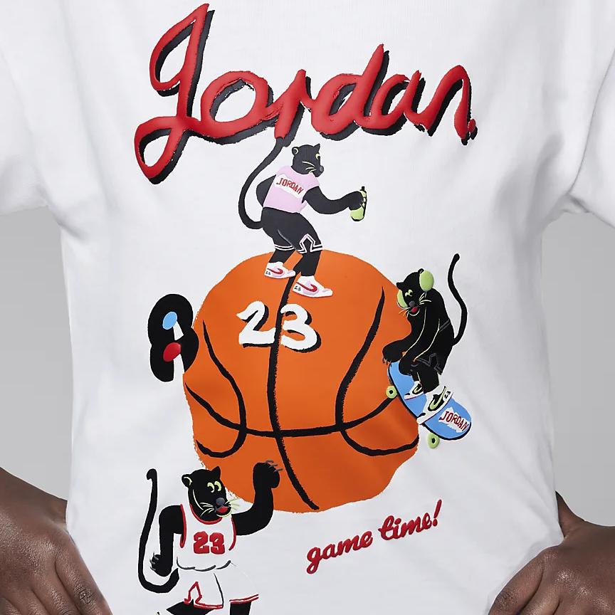 Jordan Apparel T Shirt White Teenagers HQ7122-100