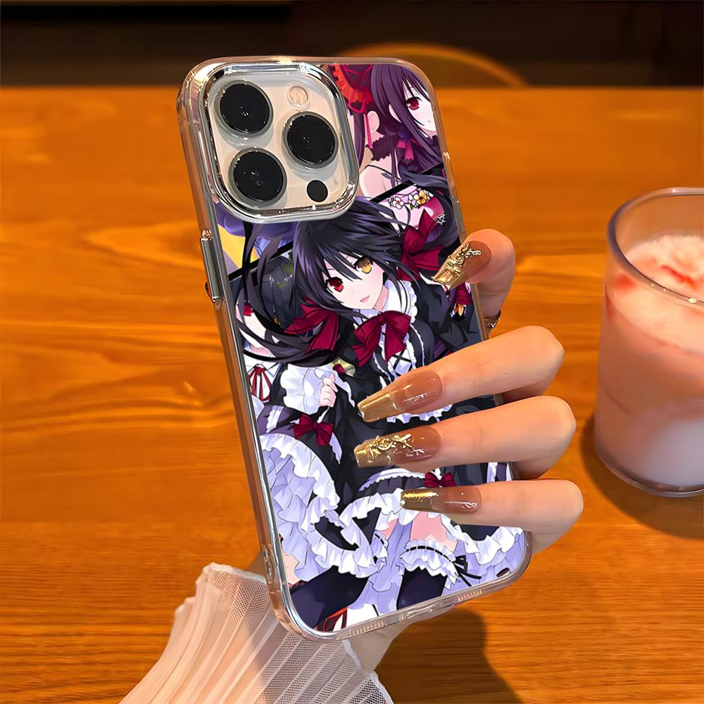 Аниме Date A Live Токисаки Куруми Милый чехол для телефона для iPhone 17 Pro Max 16 15 14 Pro Max iPhone 13 Pro Max 11 Plus Прозрачный C