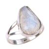 Natural Rainbow Moon Stone Gemstone Handmade 925 Sterling Silver Ring S.10 w4p47