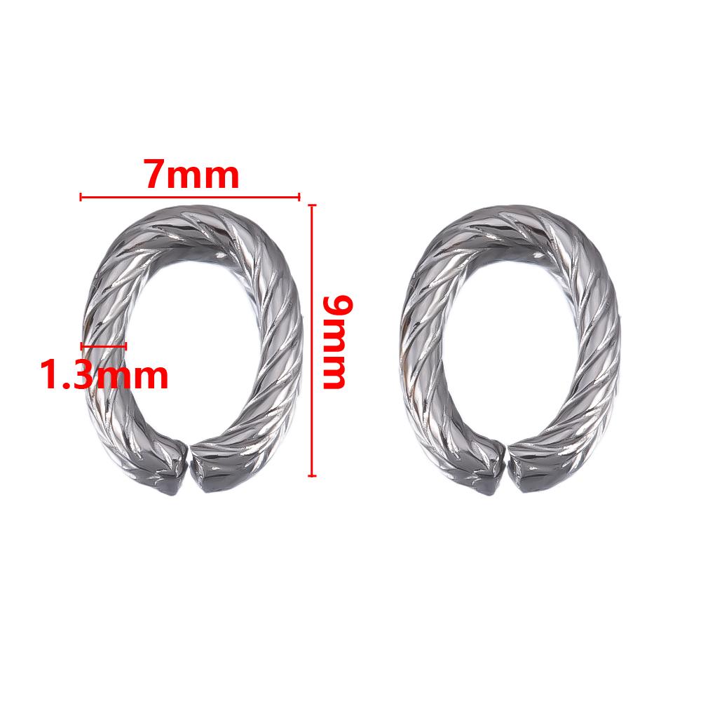 10pcs 20pcs Stainless Steel Oval Charms Geometric Connectors Jewelry Making Necklace Bracelets Twist Open Connection Jump Rings