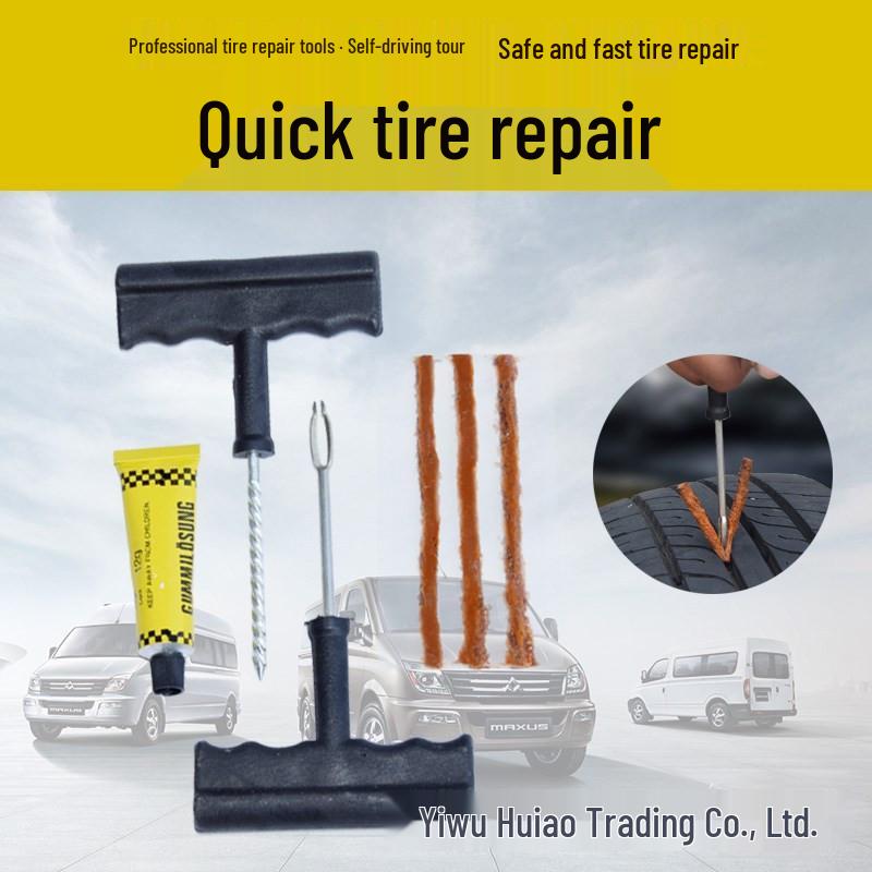 Набор для ремонта шин электромобилей и мотоциклов - Полоски и клей для экстренного использования