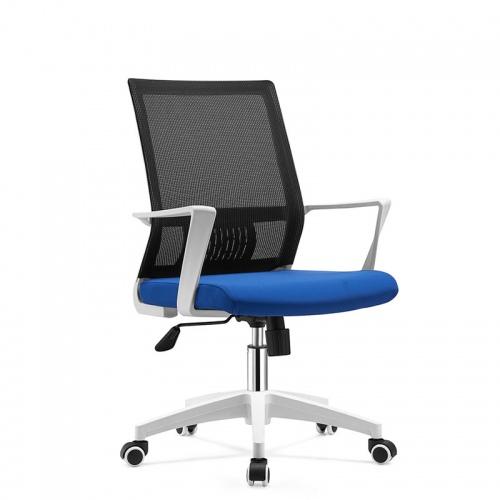 Ecost Customer Return, Office Chair HOBEN, Fixed armrest, white/blue/black