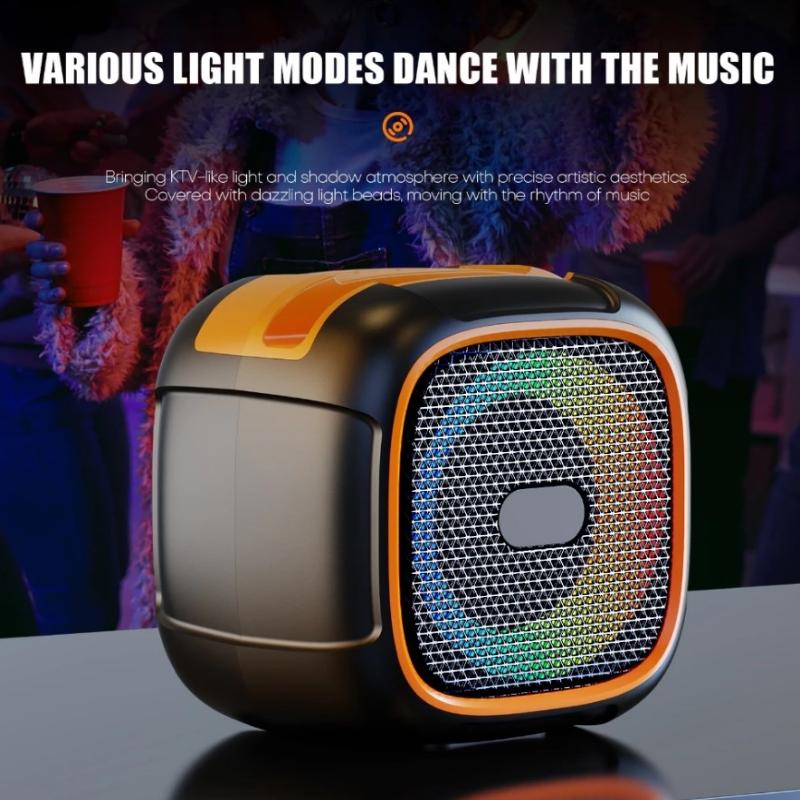 Мини-портативная Bluetooth-колонка с держателем для телефона, RGB-подсветкой, супербасом и 10 часами воспроизведения для путешествий