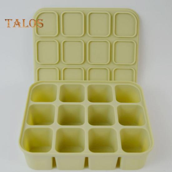 Силиконовый лоток для льда с крышкой, гибкая форма для льда без BPA на 12 кубиков, экономящая место, легко снимаемая, штабелируемая квадратная форма для льда