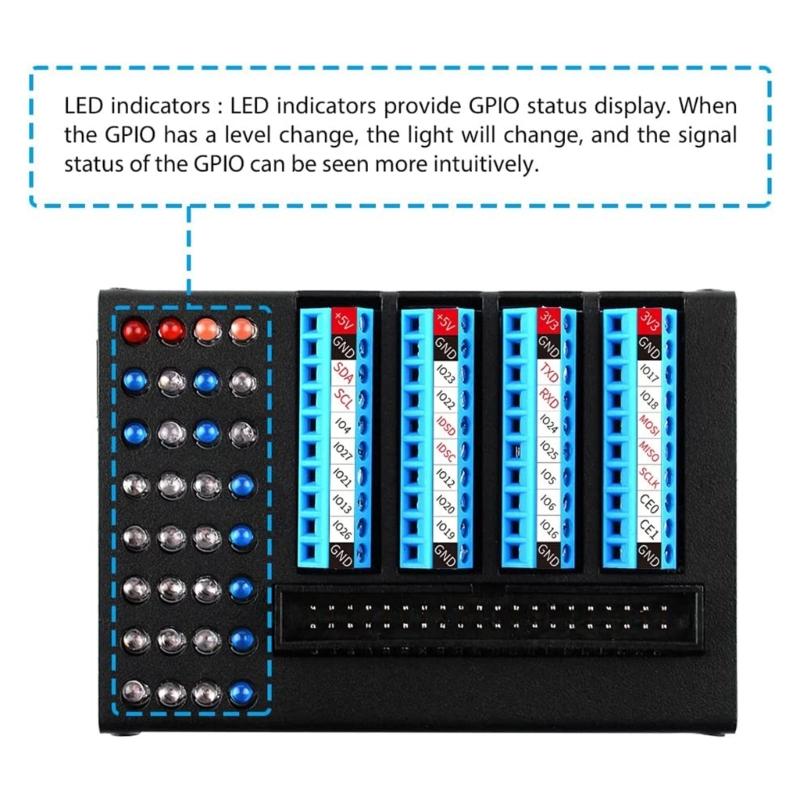 Комплект клеммной колодки с винтовыми клеммами для Raspberry Pi 4B GPIO