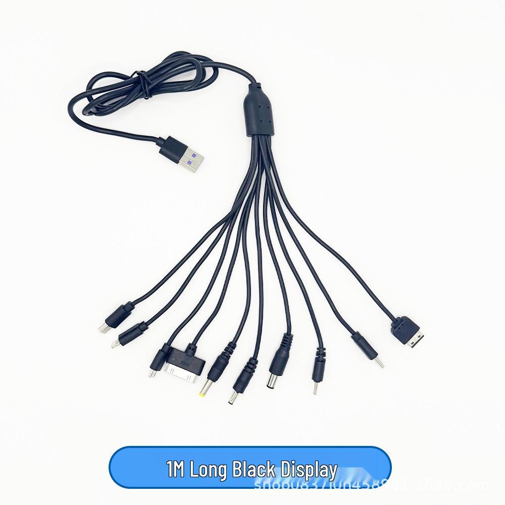 2A Eco-friendly 10-in-1 Multi-functional Charging Cable for Phones, Electronics, and Toys