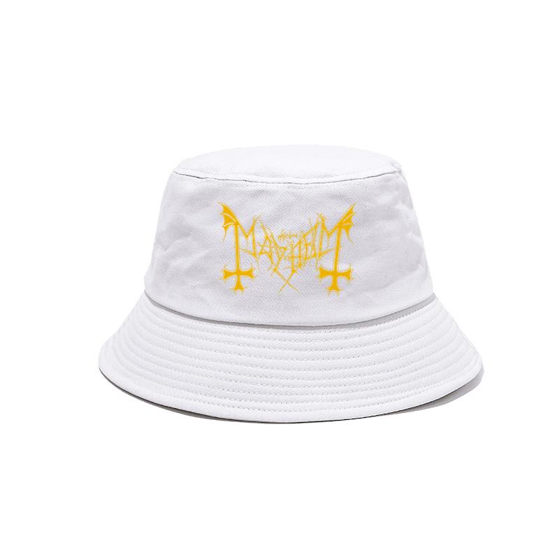 Mayhem Death Bucket Hat Cap Unisex Women Unisex Panama Cap Outdoor Summer Adjustable Mayhem Bob Caps