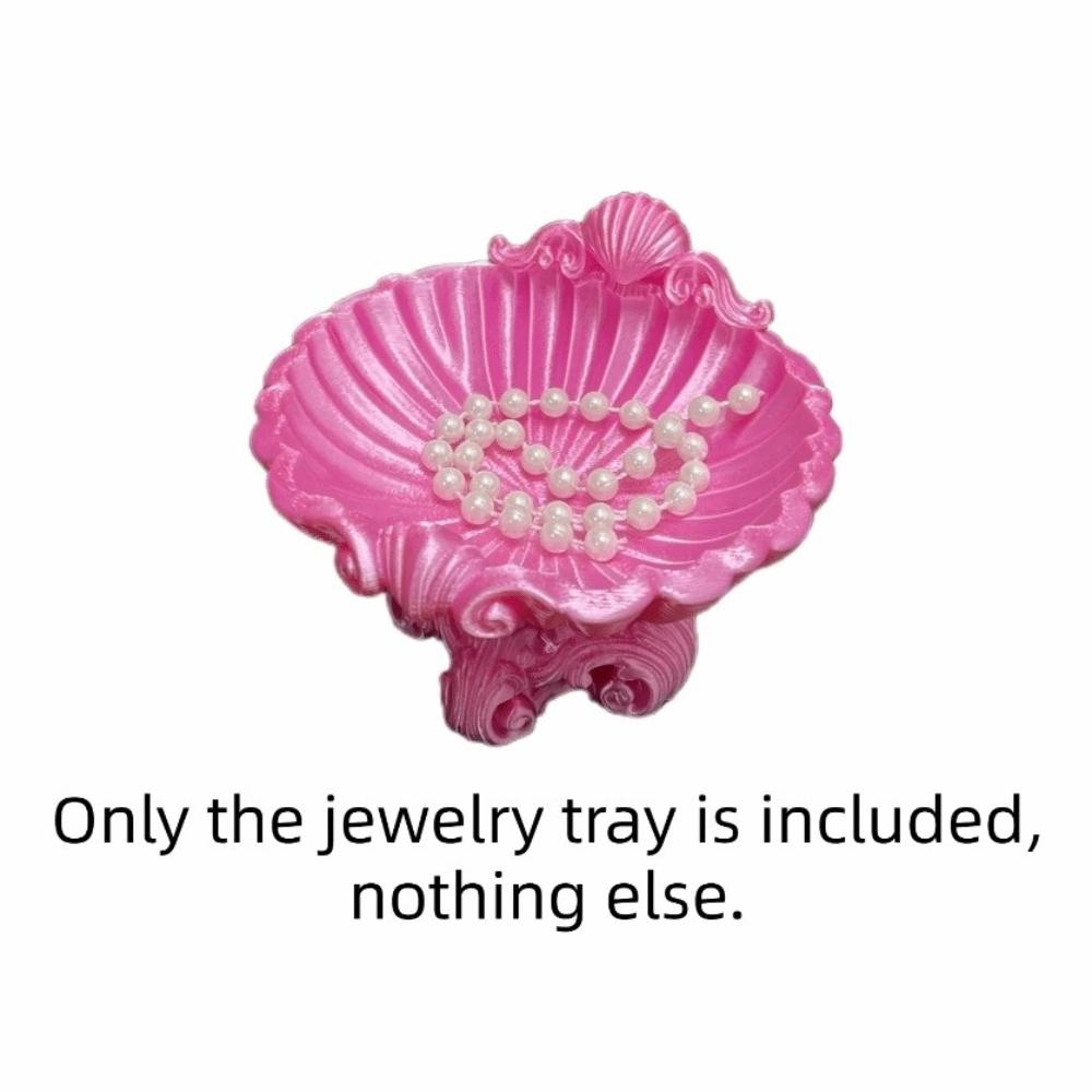 Decorative Bow 3D Printed Jewelry Tray Sweet Shell Shape Jewelry Tray  Home Ornaments