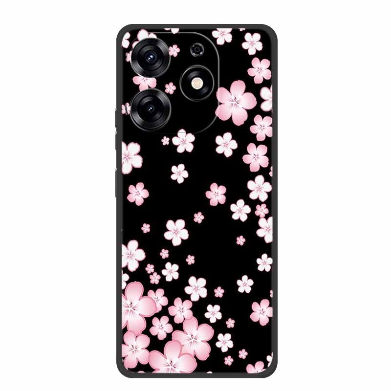 Чехол для Infinix Smart 8 Plus Роскошный Мягкий Силиконовый ТПУ Чехлы для Телефона Обложка Для Infinix Smart8 Plus Защитный Цветочный Расписной Coque