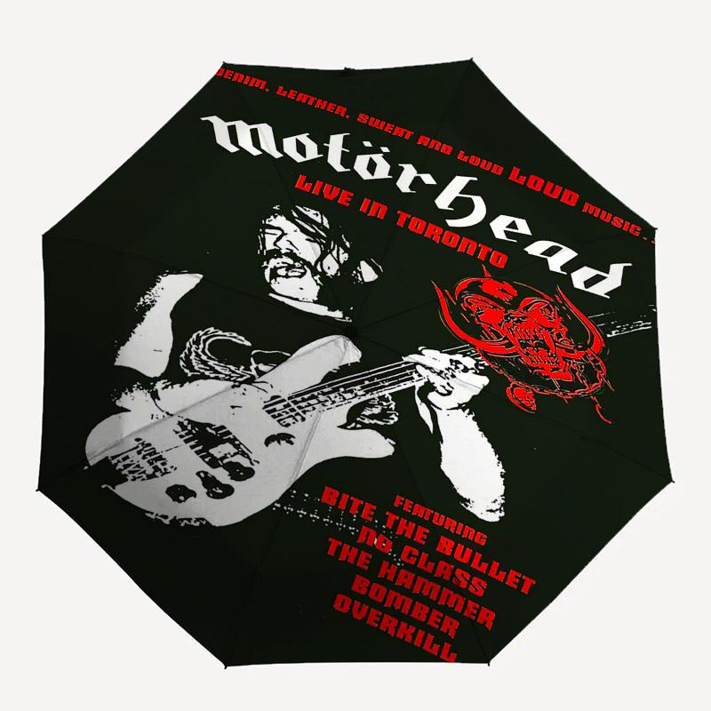 1 шт. зонт-трость Motorhead Live in Toronto, автоматическое открытие, ветрозащитный, компактный, для путешествий, подарок на день рождения, Рождество, деловой 93073