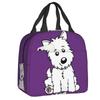 Life Lemons Westie Dog Insulated Lunch Bags for Outdoor Picnic West Highland White Terrier Portable Cooler Thermal Lunch Box Kid