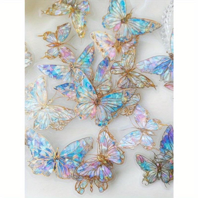 1pack(20шт) Переливающиеся наклейки в форме бабочек для DIY скрапбукинга, украшения журналов