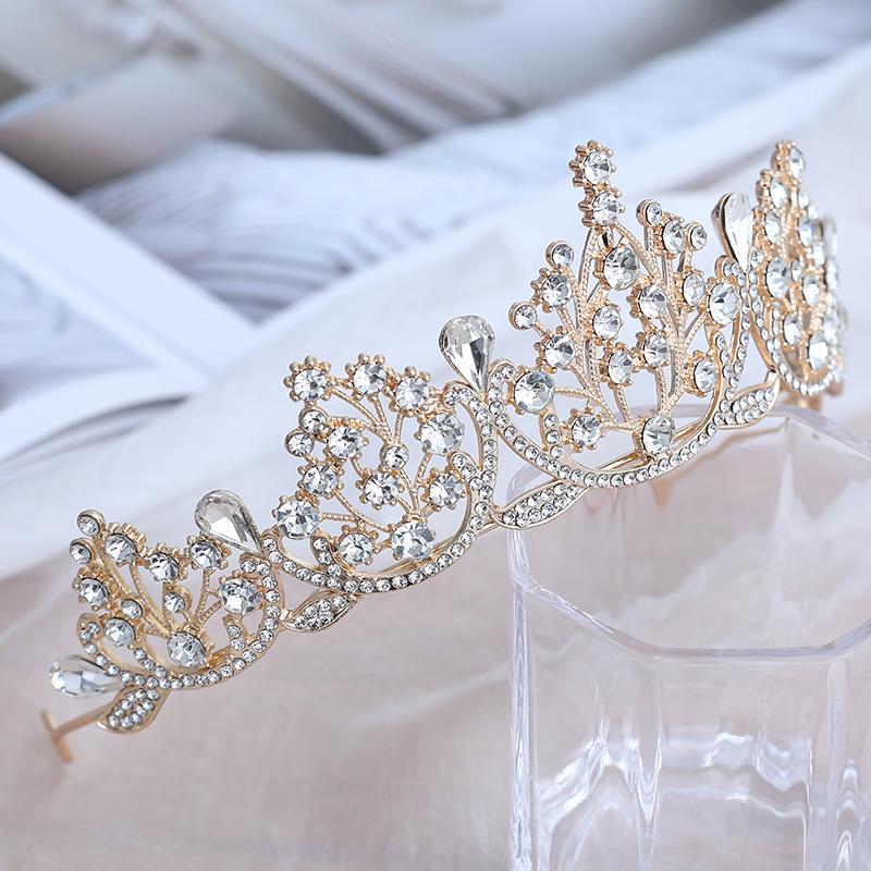 Crystal Red Princess Crown Headdress: Sweet Bridal Hair Accessory & 18th Birthday Gift
