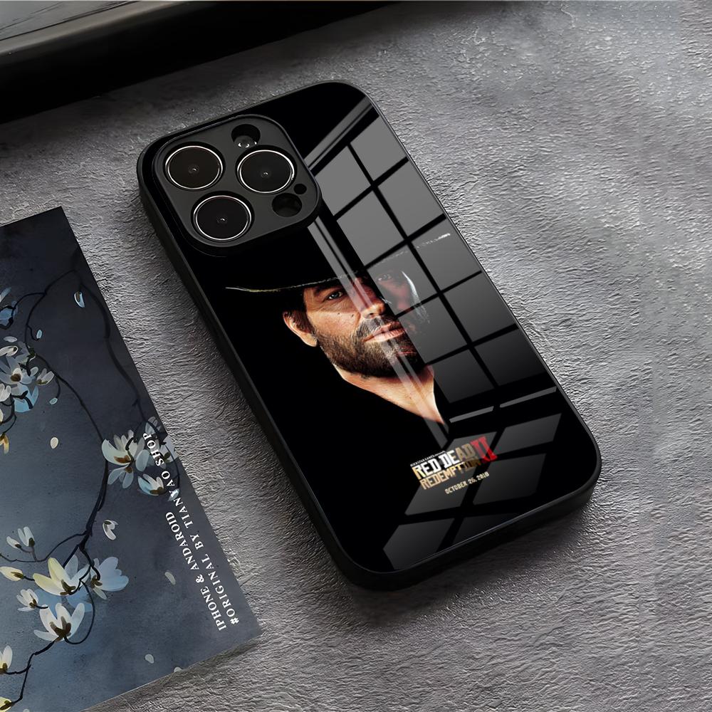R-Red Dead R-Redemption Чехол для телефона Для IPhone 17 Air 16 E Pro Max 15 14 13 Mini 12 Pro 11 Max Plus Черная стеклянная крышка